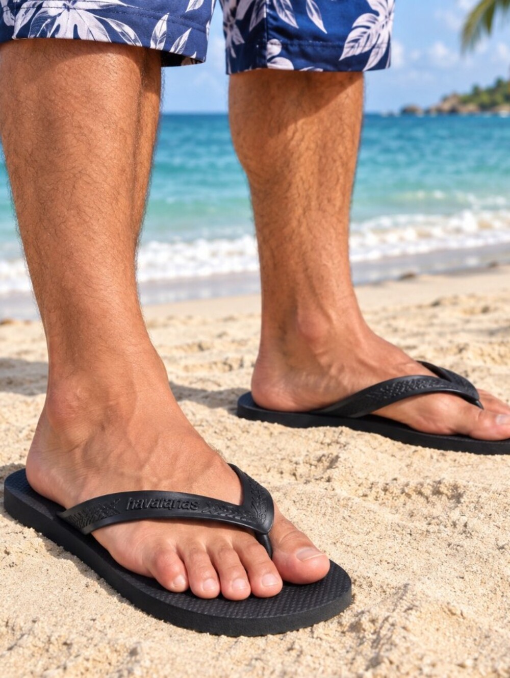 Havaianas Men’s 11/12 EU 45-46 Black Flip Flops Beach Sandals